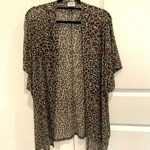 Duster with leopard print by Texas True Threads